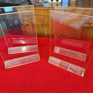 Gold and Clear Acrylic Display Stands